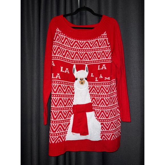 Ugly Christmas Sweater Xmas Size Large Llama - Picture 1 of 3